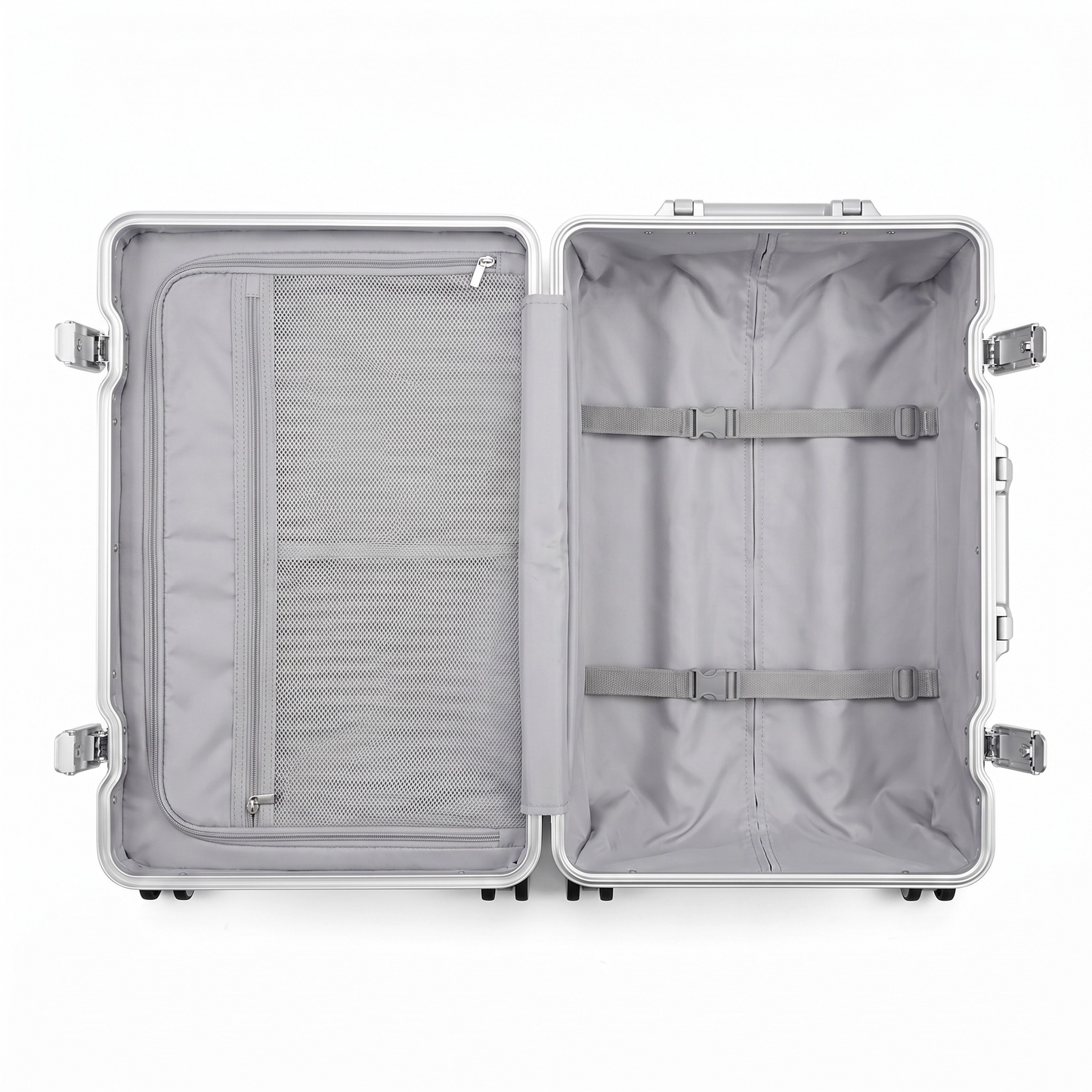 20" Small Aluminium Suitcase - Silver