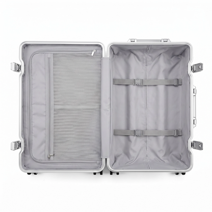 20" Small Aluminium Suitcase - Silver